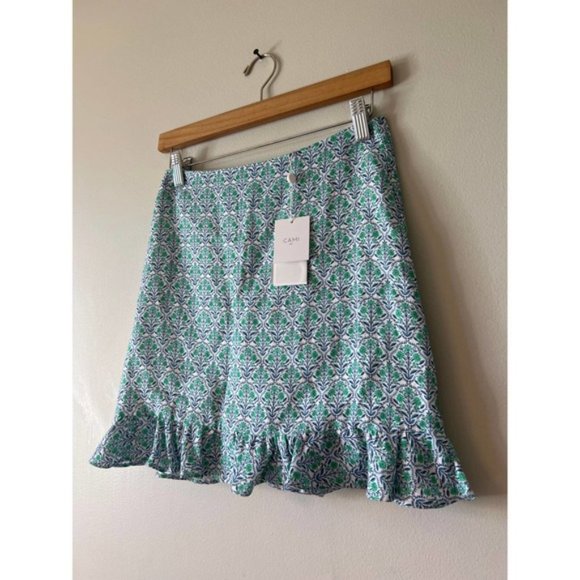 Cami NYC Bia Floral Mini Skirt Women's Turquoise Wallpaper Size: 0 NWT - Picture 3 of 10